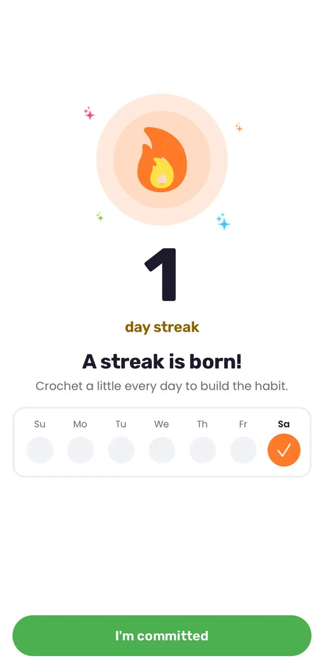 A streak is born: a 1 day streak