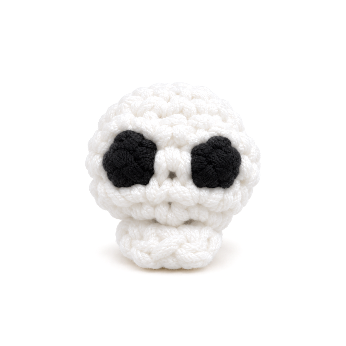 Small white crochet skull