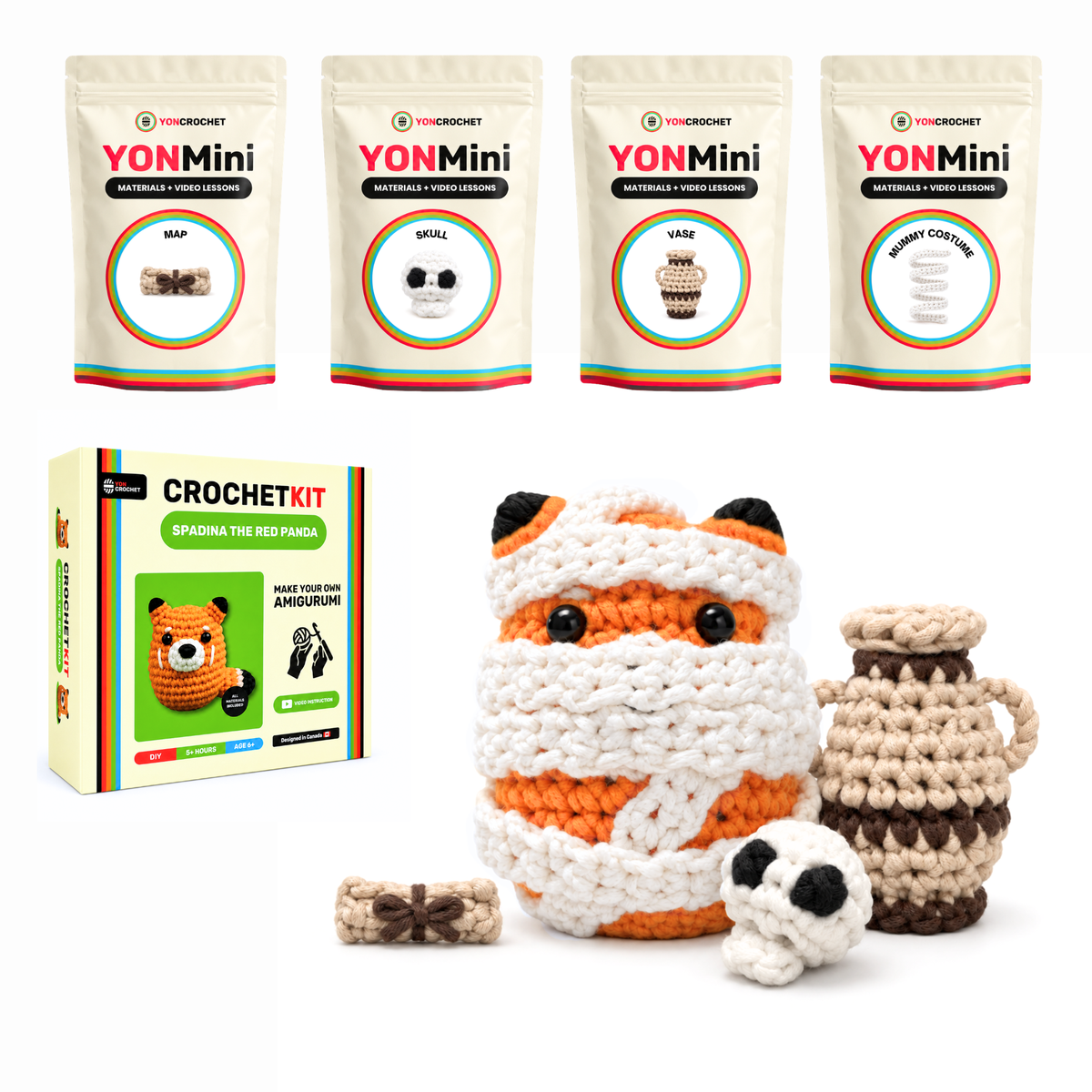 Spadina Halloween Bundle - Beginner Crochet Kit + Tomb Trail Set | Yon Crochet