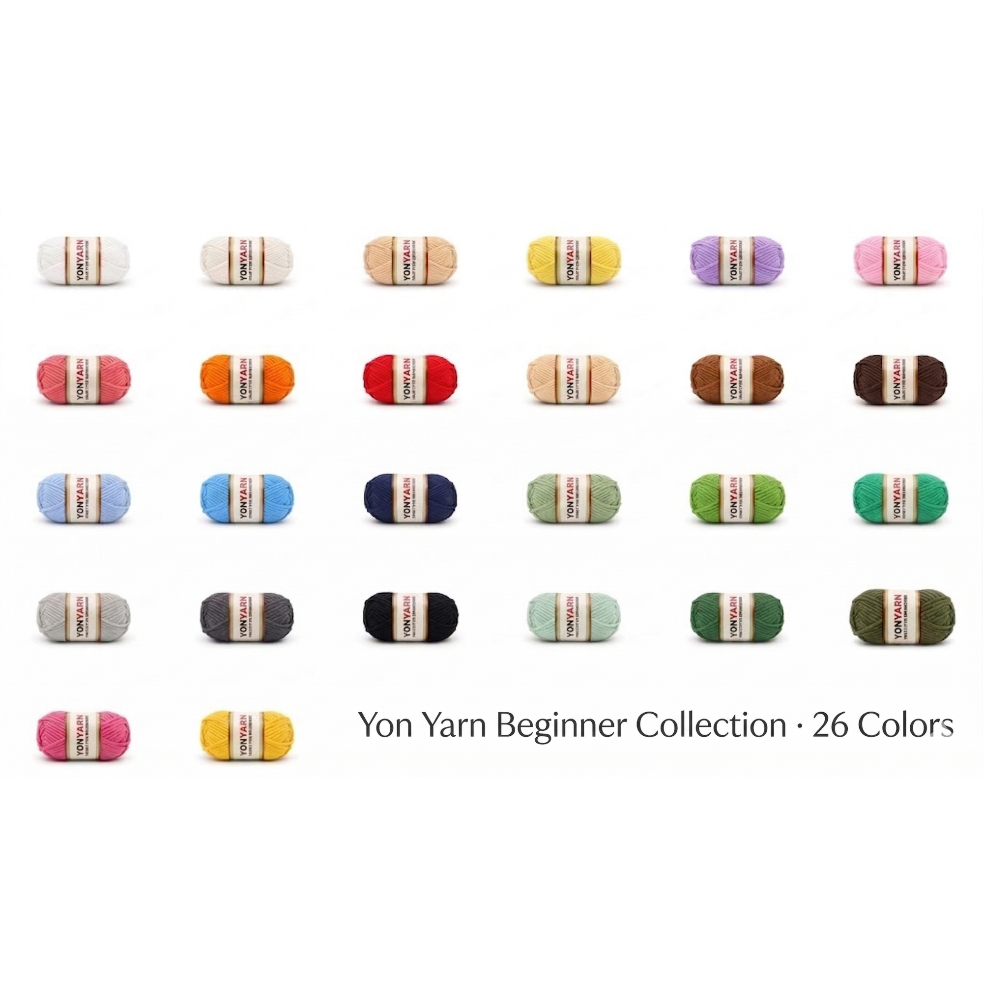 Yon Yarn | Premium Quality Beginner-Friendly Crochet Yarn | 50g Ball | 4–5 mm Thickness | 26 Colors