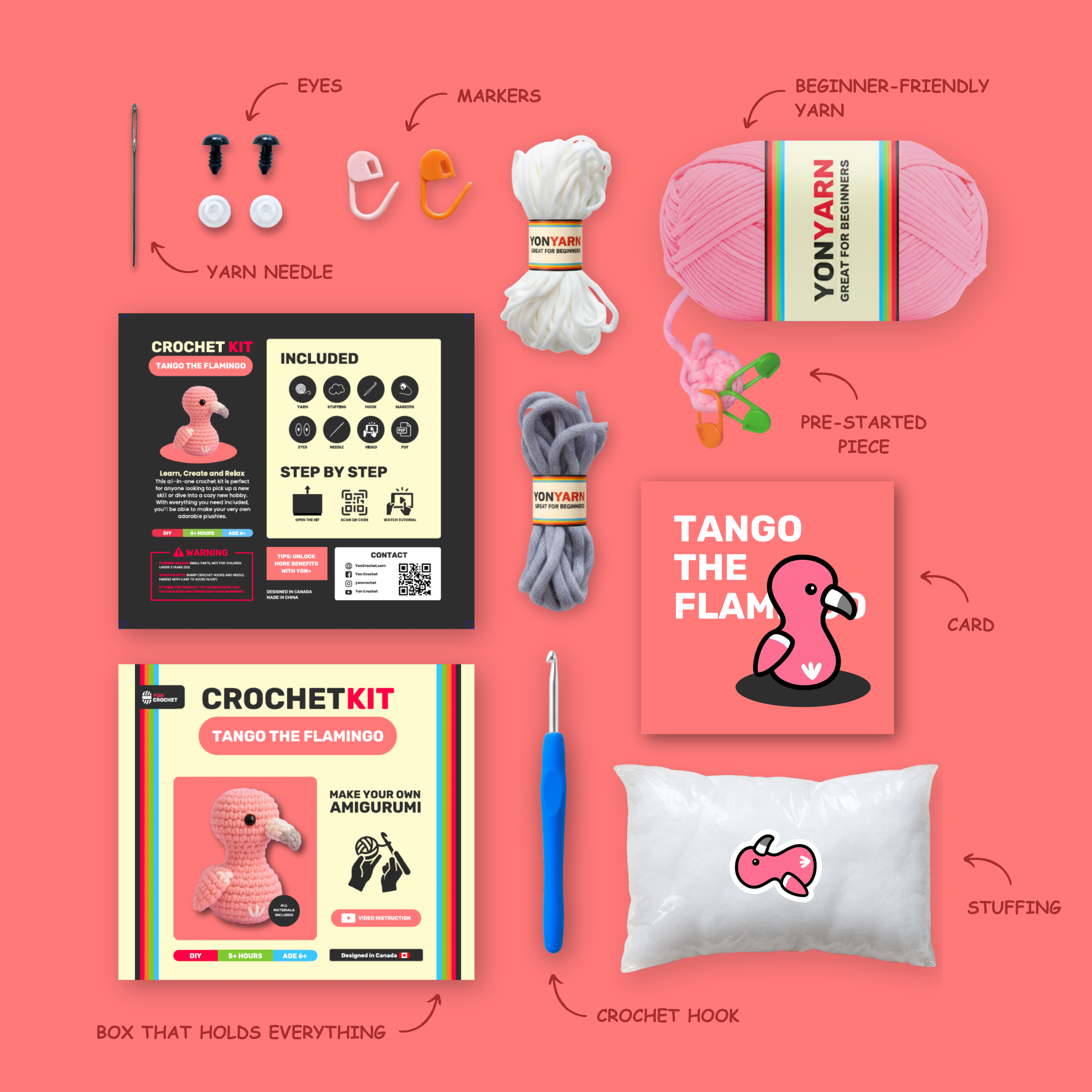 Tango The Flamingo - Yon Crochet
