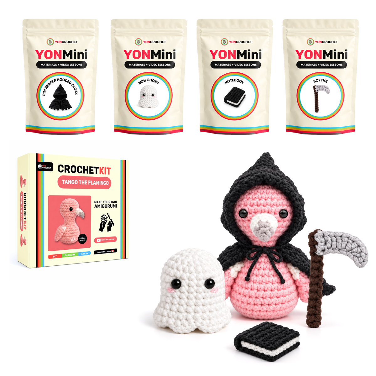 Tango Halloween Bundle - Beginner Crochet Kit + Reaper Watch Set | Yon Crochet