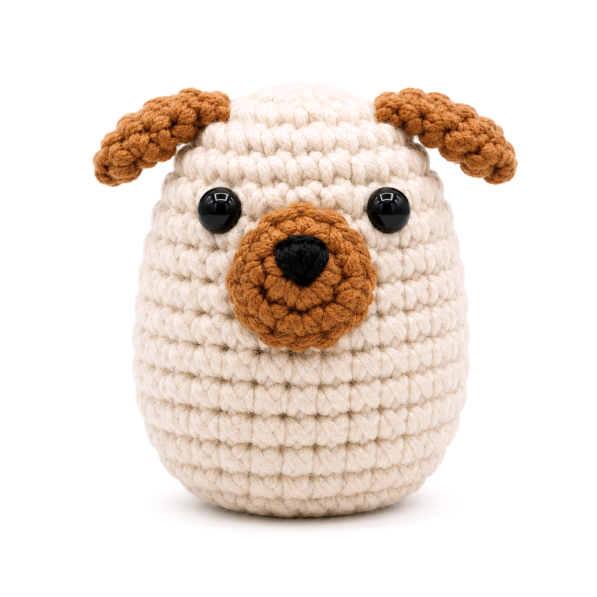 Pug the Dog crochet lesson from Yon Crochet, a beginner amigurumi video tutorial in right and left hand versions