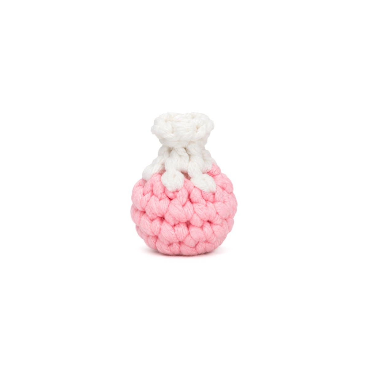 Small pink crochet potion pouch