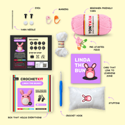Linda The Bunny Crochet Kit | Yon Crochet