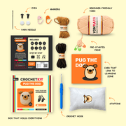 Pug The Dog Crochet Kit | Yon Crochet