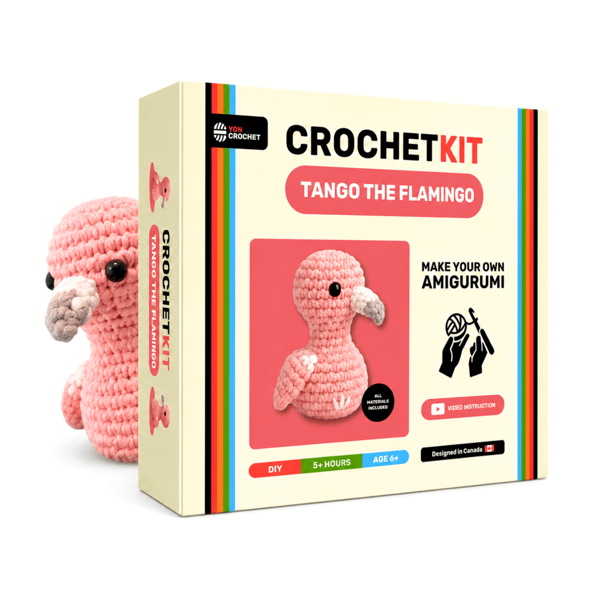 Tango the Flamingo Beginner Crochet Kit with Video Lesson