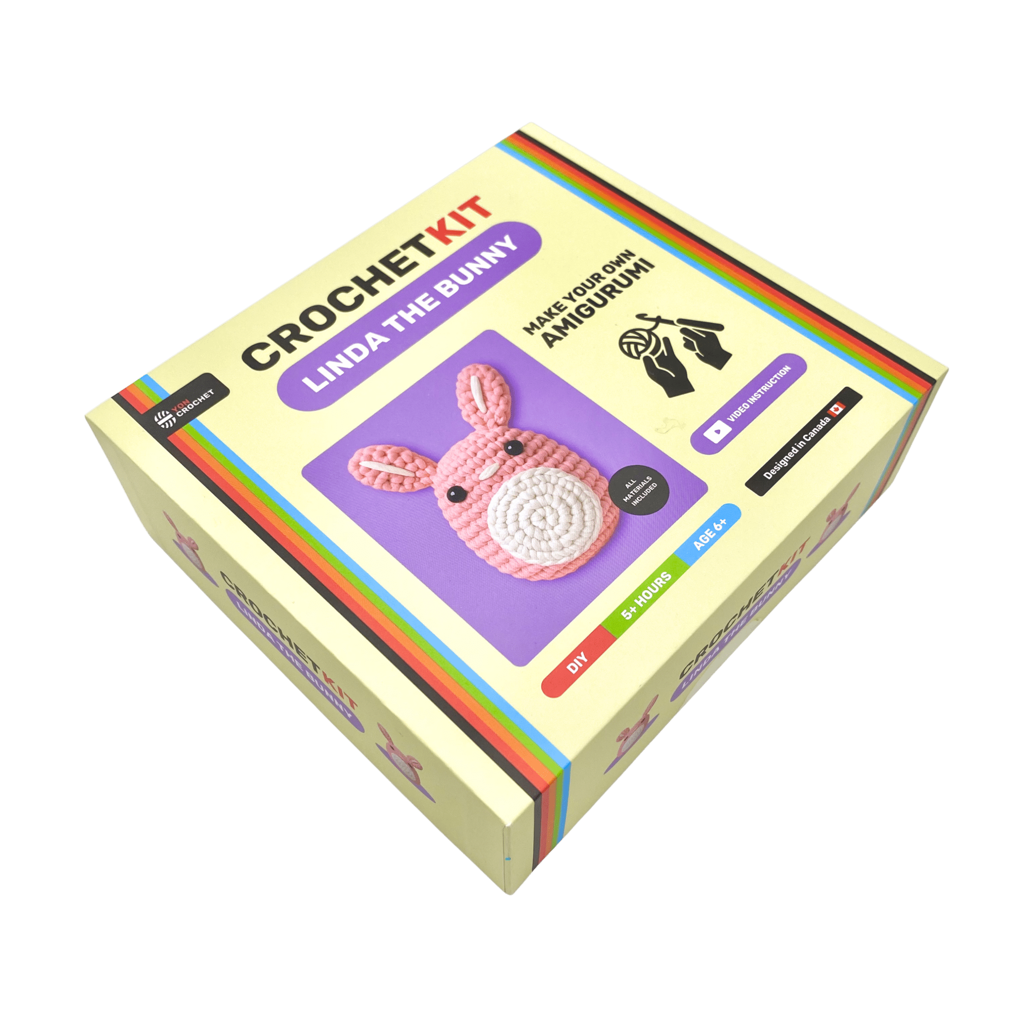 Yon Crochet 5-Characters Crochet Kit Bundle | Beginner Amigurumi Kit Lessons