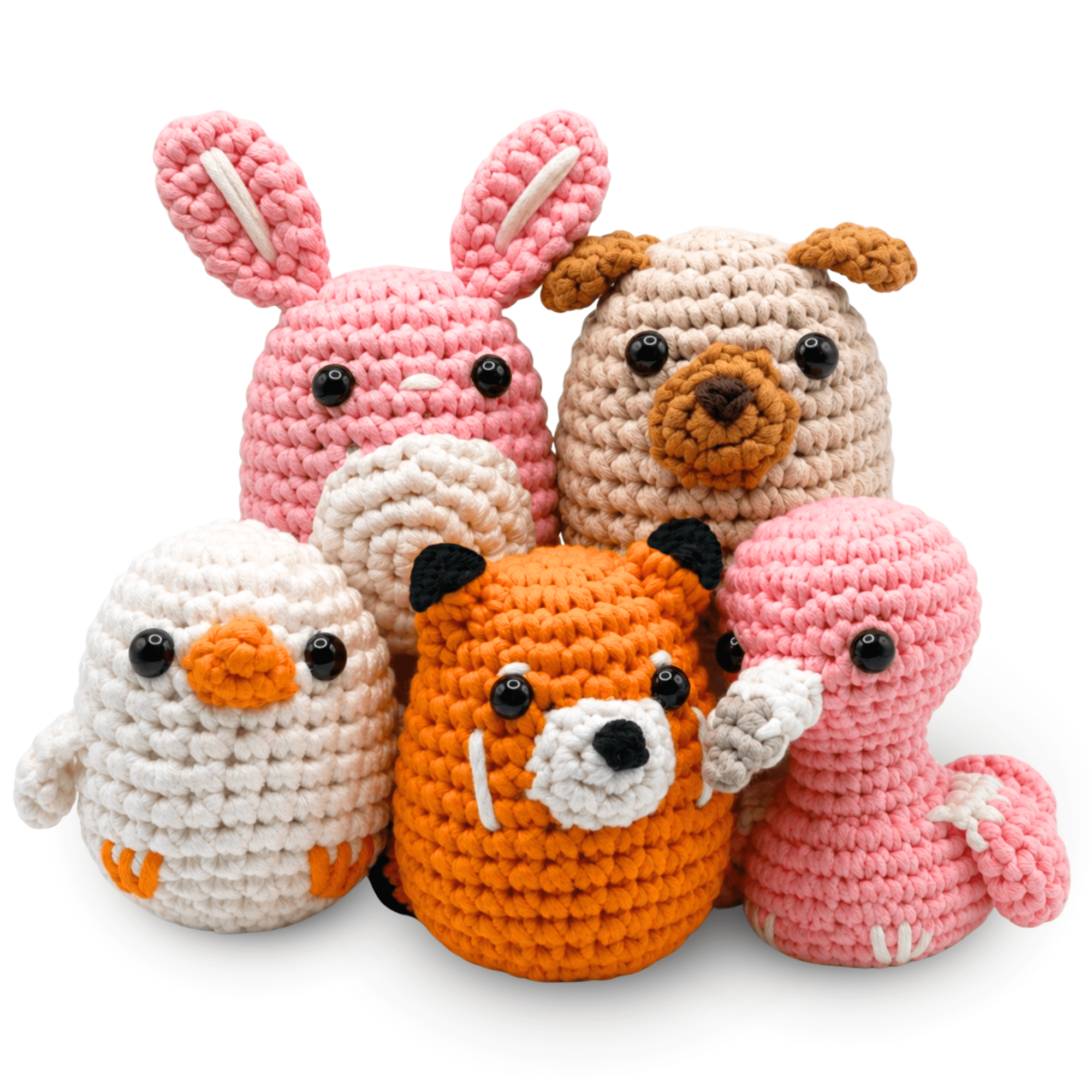 Yon Crochet 5-Characters Crochet Kit Bundle | Beginner Amigurumi Kit Lessons