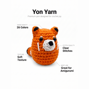 Yon Yarn | Premium Quality Beginner - Friendly Crochet Yarn | 50g Ball | 4–5 mm Thickness | 26 Colors - Yon Crochet