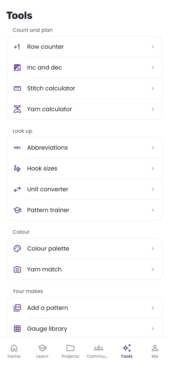 The Tools tab